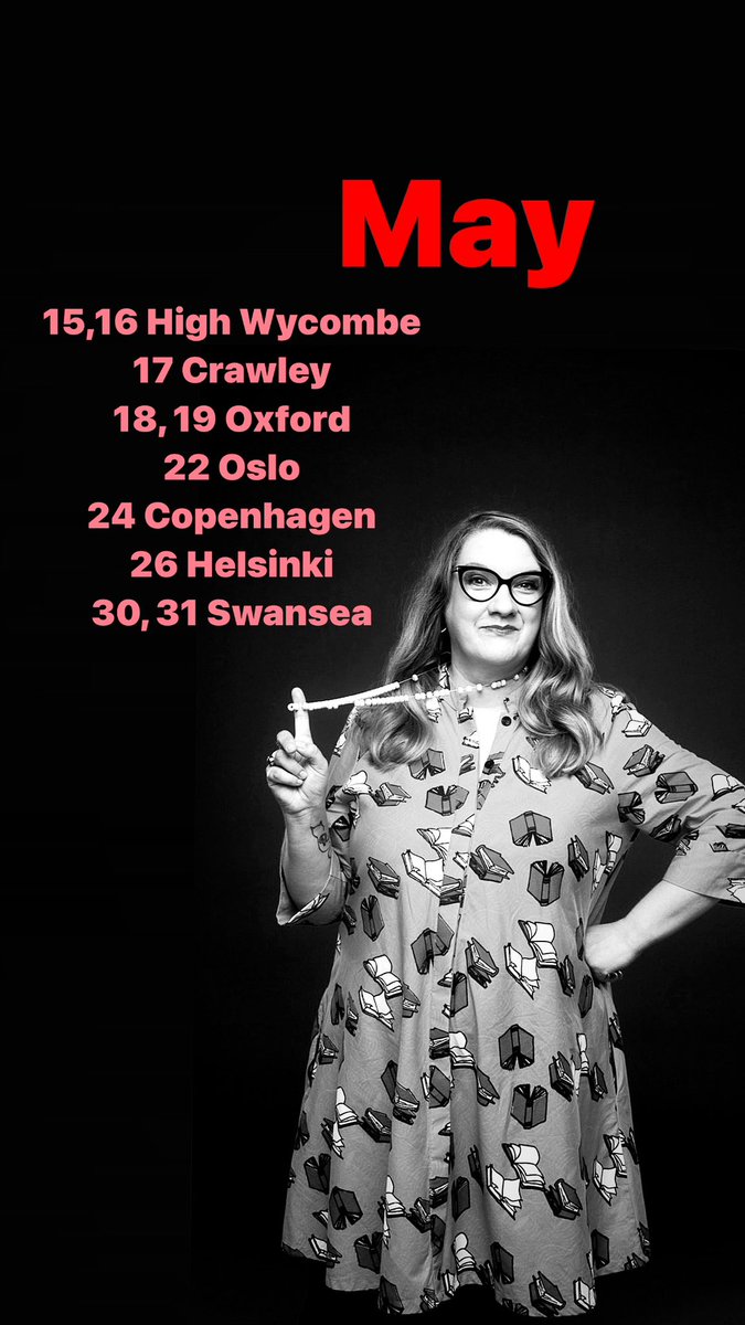 This is where I’ll be in May. Are you coming? Full list of tour dates is on my website. To hear about Canada, USA, Australia, New Zealand and Stockholm, join my mailing list via my website. sarahmillican.co.uk Photo by Matt Crockett