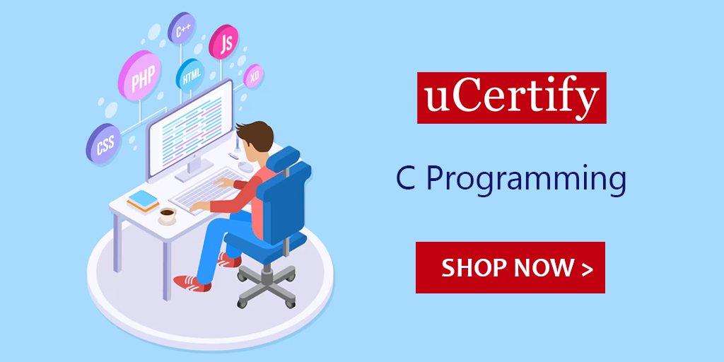 Discover the power of C Programming with uCertify's comprehensive course! From basic concepts to advanced topics, learn at your own pace with interactive lessons and hands-on labs. Start your coding journey today: bit.ly/uCertifyProgra… #cprogramming #uCertify #InstructorLed