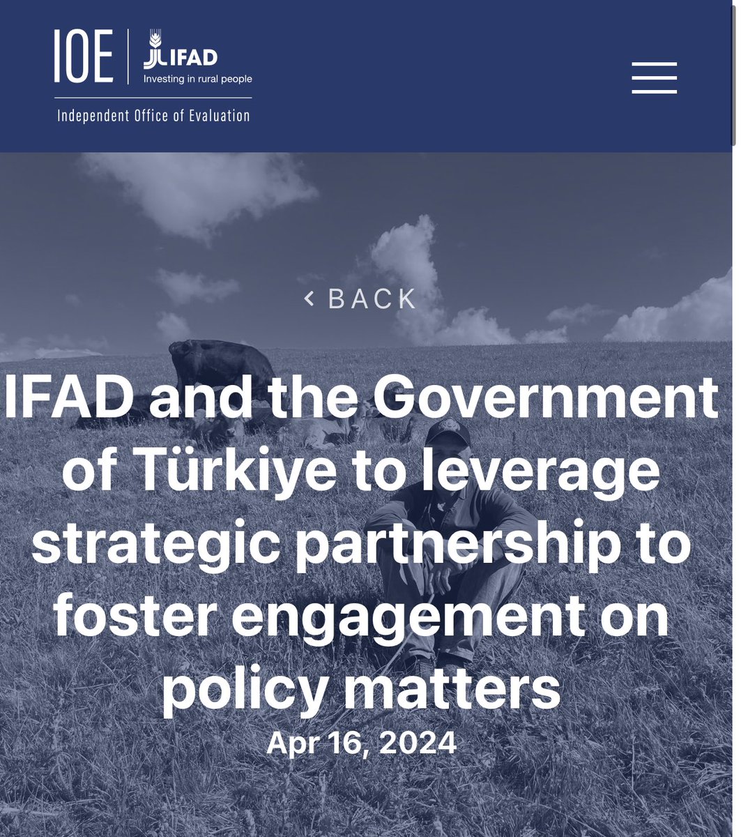 IFAD and the Government of Türkiye to leverage strategic partnership to foster engagement on policy matters. Learn more in the news item on the CSPE final workshop now: bit.ly/449BW3y