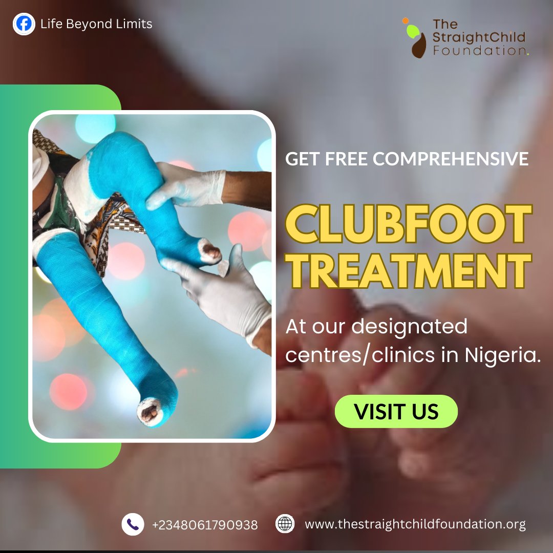 theStraightChi1's tweet photo. The Straight Child Foundation in Partnership with @miraclefeet Inc Sponsors a Free Comprehensive Clubfoot Treatment for Children 0 - 5 Years.
Reach Out Today as "Every Child with Clubfoot has a Right to be Treated".
#fypシ 
#fypシ゚viralシ 
#everyone 
#LifeBeyondLimits
#ClubFoot https://t.co/NRKD0LYBxc