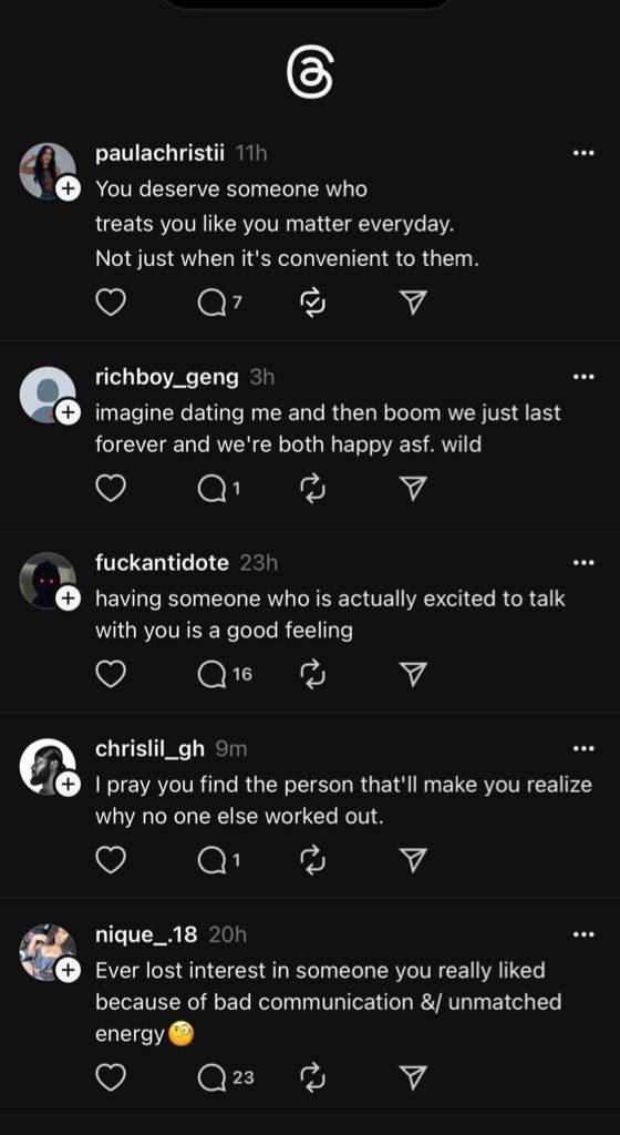 threads man, it hitting me hard for what.