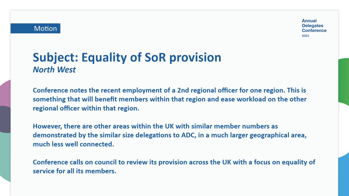 Motion 53: Not Carried #SoRADC24