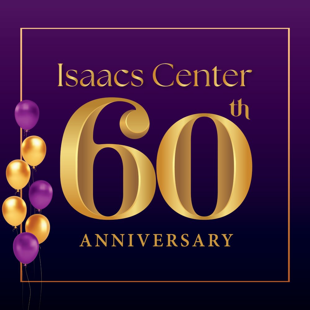 We're celebrating 60 amazing years of partnership with the community! Get your tickets today for this festive event in Midtown on May 8. isaacscenter.org/isaacs60th/