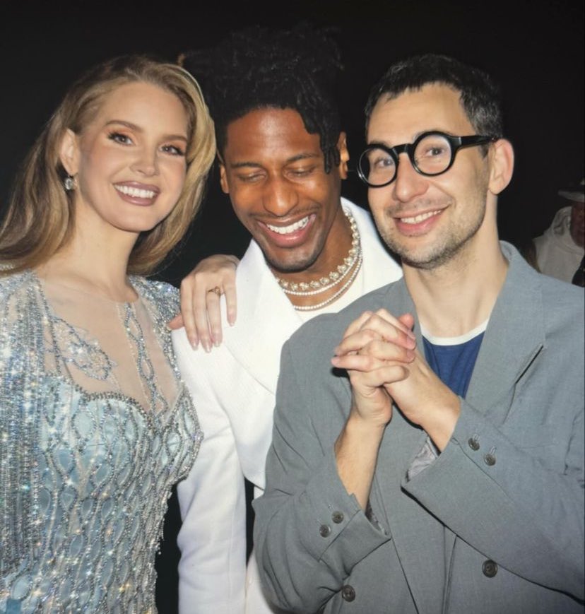 Lana Del Rey shares photo with Jon Batiste & Jack Antonoff from #Coachella.