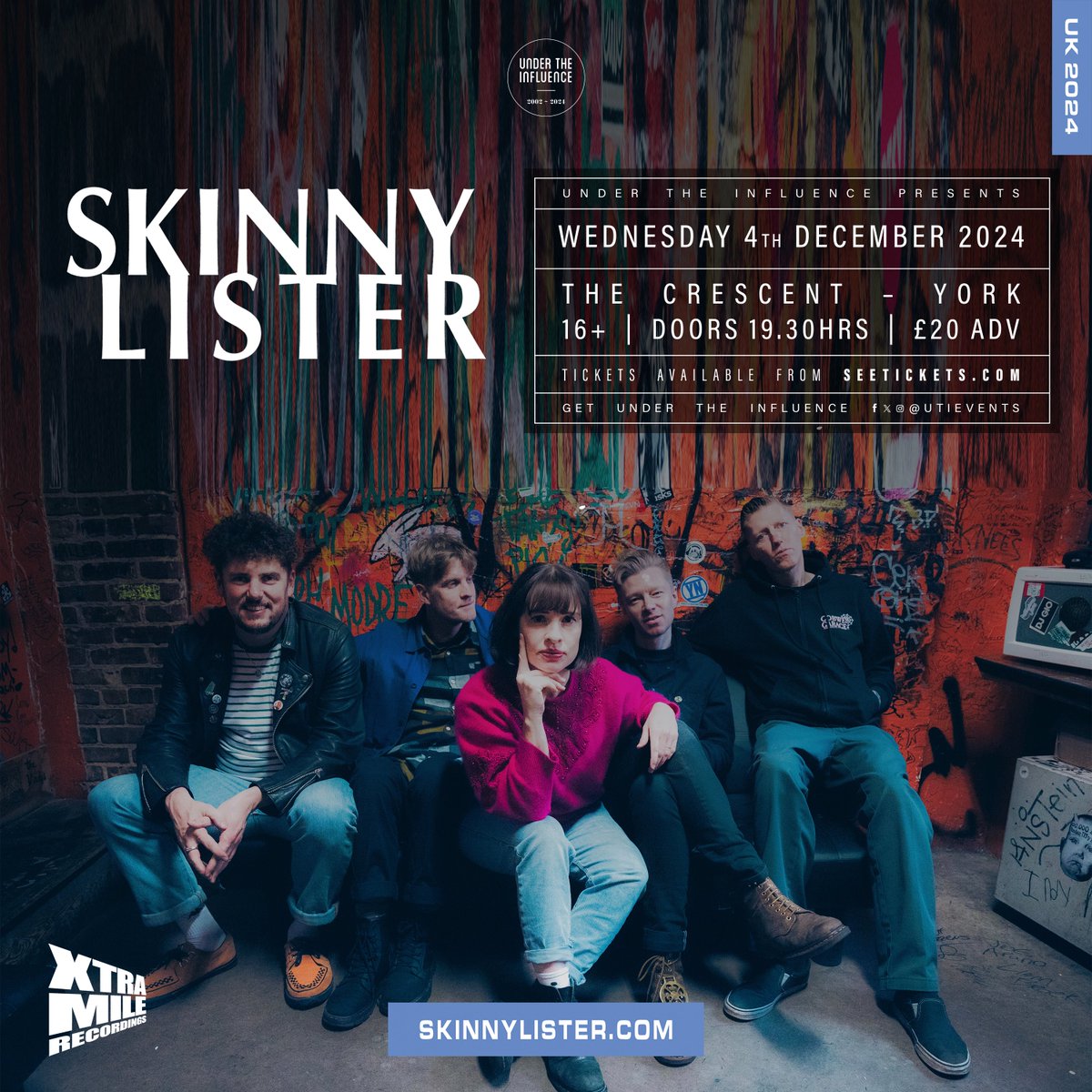 JUST ANNOUNCED Foot-stomping anthems aplenty, as Folk-Punk heroes @SkinnyLister bring their tour to @TheCrescentYork this winter. 📅 Wednesday 4th December 🎟 tickets on sale 10am, Friday 19th April: bit.ly/SkinnyListerYo…