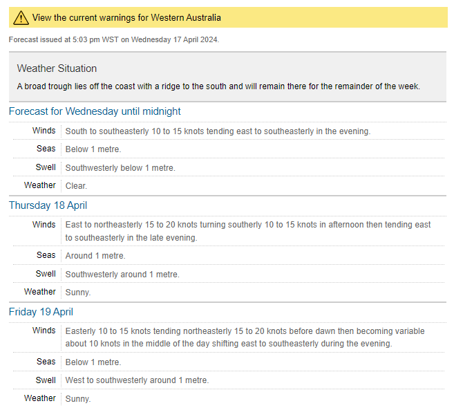 Perth Coastal Waters Forecast: Two Rocks to Dawesville, offshore from Rottnest Island. Click link to view more. bit.ly/3d0lQwU