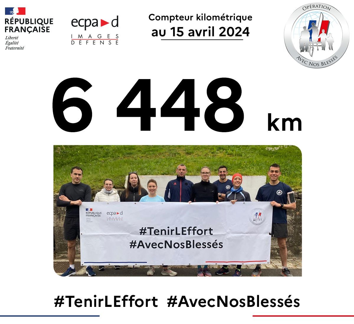 👉Les équipes de l’ECPAD continuent de participer à l’opération #AvecNosBlessés et le compteur monte à 6 448 km !
#TenirLEffort 
#CohésionDéfense 
@armees_gouv @armeedeterre