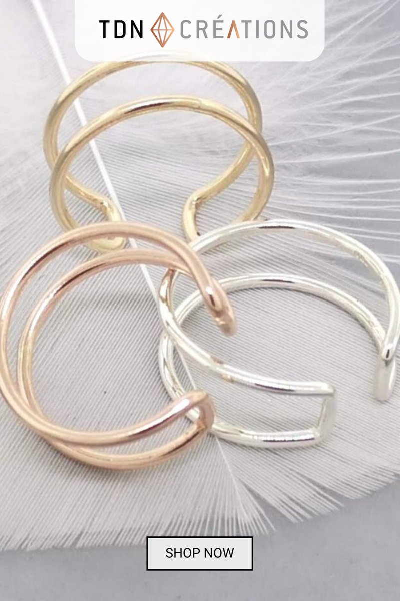 Introducing a truly unique piece of modern jewelry that is as versatile as it is stylish.
tinyurl.com/4bursana

#rings #openrings #sterlingsilver #goldfilled #minimalistjewelry #minimalist #jewelry #madeincanada #supportlocalbusiness #artisan  #handcrafted #TDNCreations