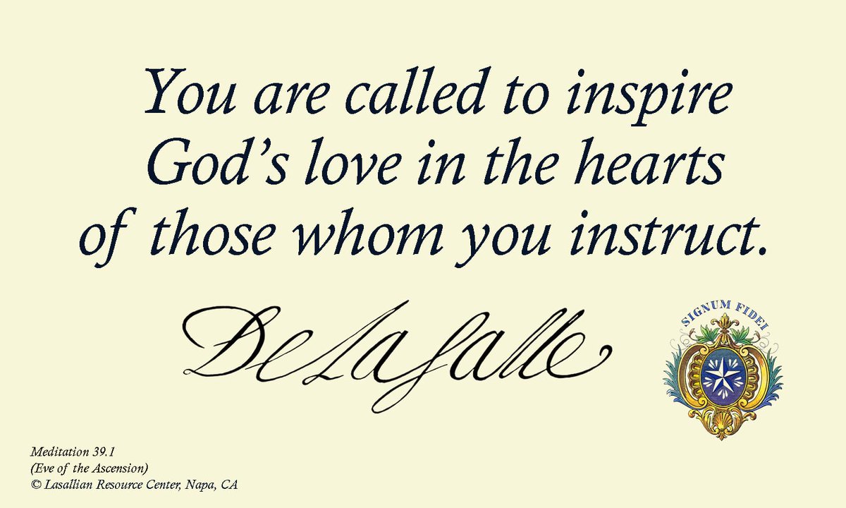 JBDLS_Resources's tweet photo. "You are called to inspire God?s love in the hearts of those whom you instruct." (DLS) https://t.co/xuUMZ8weIg