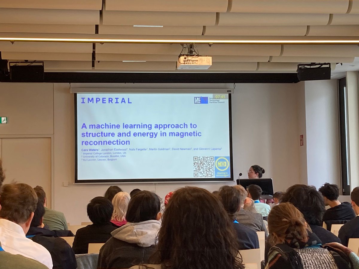 Talk #1 ✅ Thank you to anyone who came, and I’m around for the rest of the week if you’re at all interested in discussing machine learning or reconnection! I also have another talk tomorrow morning in EOS1.1 about young people and space careers outreach! #EGU24