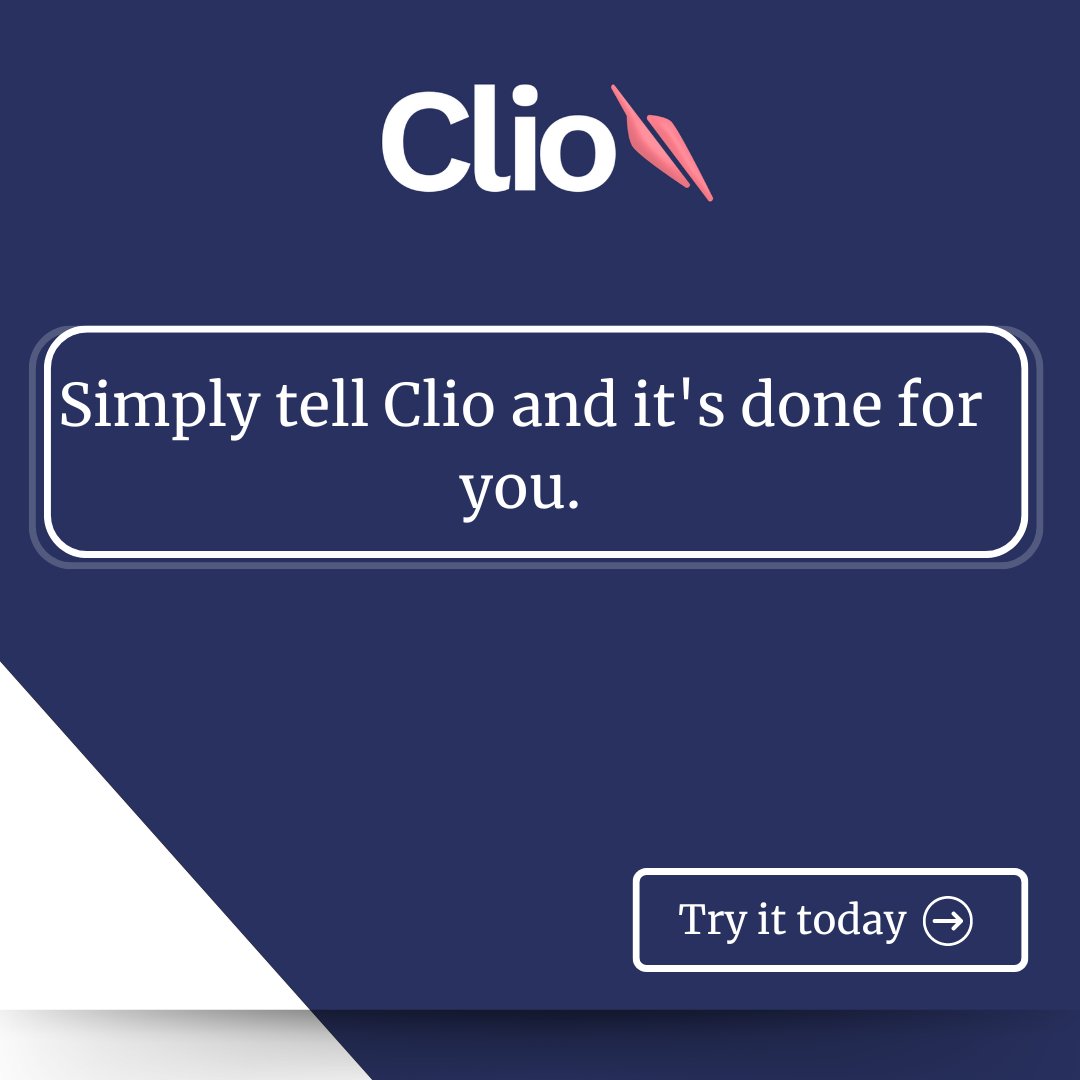 Speak or type your bestselling book into reality with Clio’s AI-assisted planning, recording, and editing features. 

Simply tell Clio, and the rest is done for you. 

Try Clio for free: cliobooks.ai/signup/

#ClioBooks #BookPublishing #BookPublishingTool #BookWriting