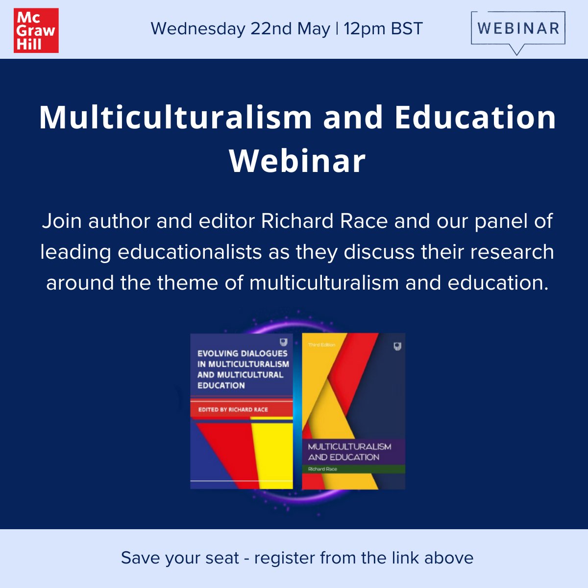 A month to go! Register for our #Multiculturalism and #Education webinar with author Dr Richard Race @TeessideUni, Maria Williams @IOE_London, @AdamLang78, @IamAdaMau and Dr Leena Robertson @MiddlesexUni on Wed 22 May at 12pm BST. Register here: mheducation.co.uk/blog/Multicult…