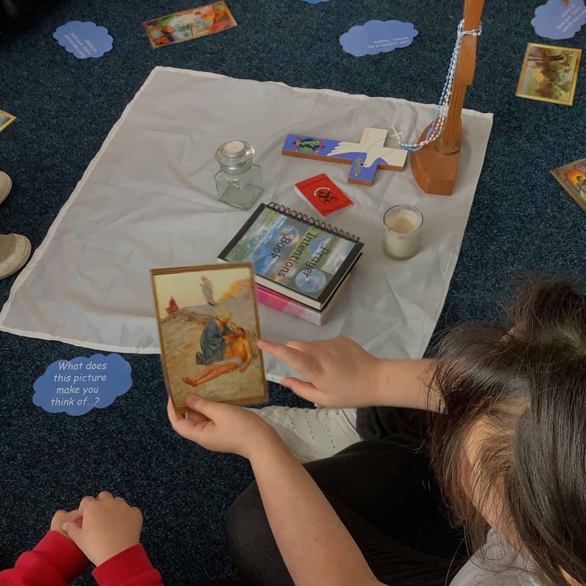 Year5STM1's tweet photo. @STM_Hull We used an art reflection for our class liturgy today. We held a discussion with all of our responses! https://t.co/Mc2Uelmf7W