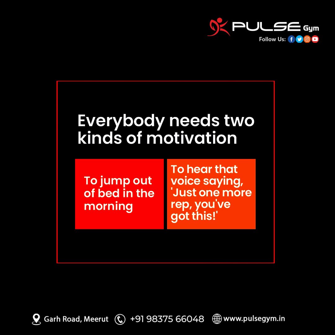 Feel the pulse of motivation: the push to rise in the morning, the drive to push one more rep. 

You've got this! 💪 

Call: 0121-4020048

Visit : A-30/2, Garh Road, Ramgarhi, Meerut, Uttar Pradesh Meerut

#MorningRise #JustOneMoreRep #YouGotThis #PulsePower #FitGoals  #SweatSesh