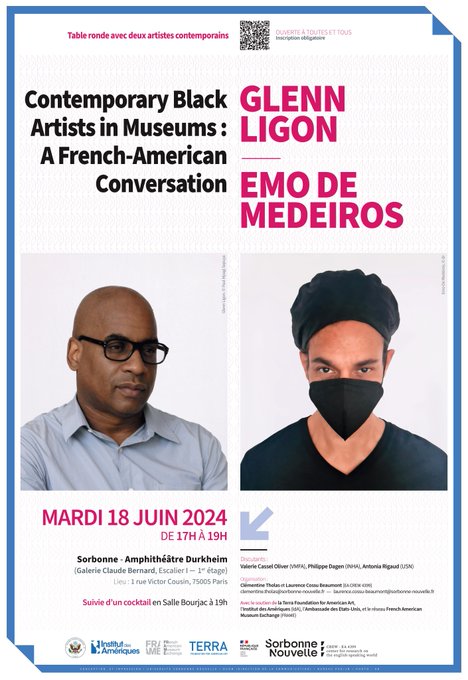 📍 Participez à la #tableronde du 18 juin, ouverte à toutes et tous, autour de la rencontre entre deux artistes contemporains : Glenn Ligon et Emo de Medeiros
🗣️ Discussion en anglais, traduite par des interprètes : univ-paris3.fr/contemporary-b…
<a href="/crewparis3/">CREW research lab Université Sorbonne Nouvelle USN</a> <a href="/USN_Recherche/">Recherche - Sorbonne Nouvelle</a> #museums