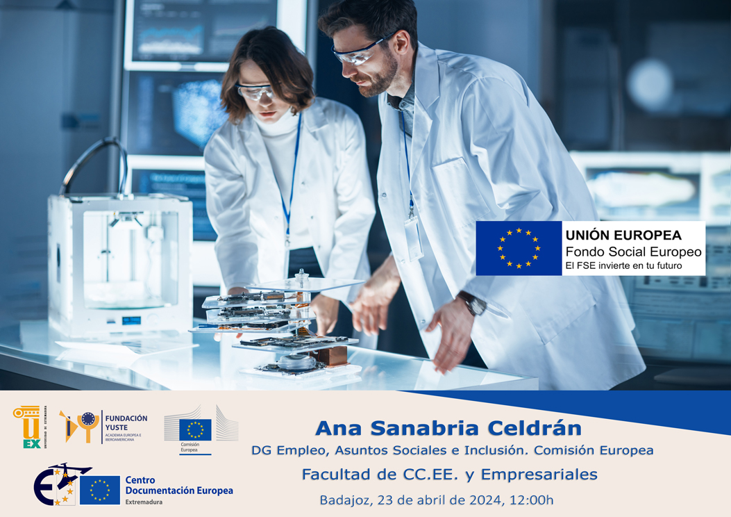 El próximo miércoles, 23 de abril, la clase en @ecouex sobre Fondo Social Europeo se imparte desde @EU_Social. Organizado por: @CdeExtremadura @infouex @fundacionyuste @EU_Commission