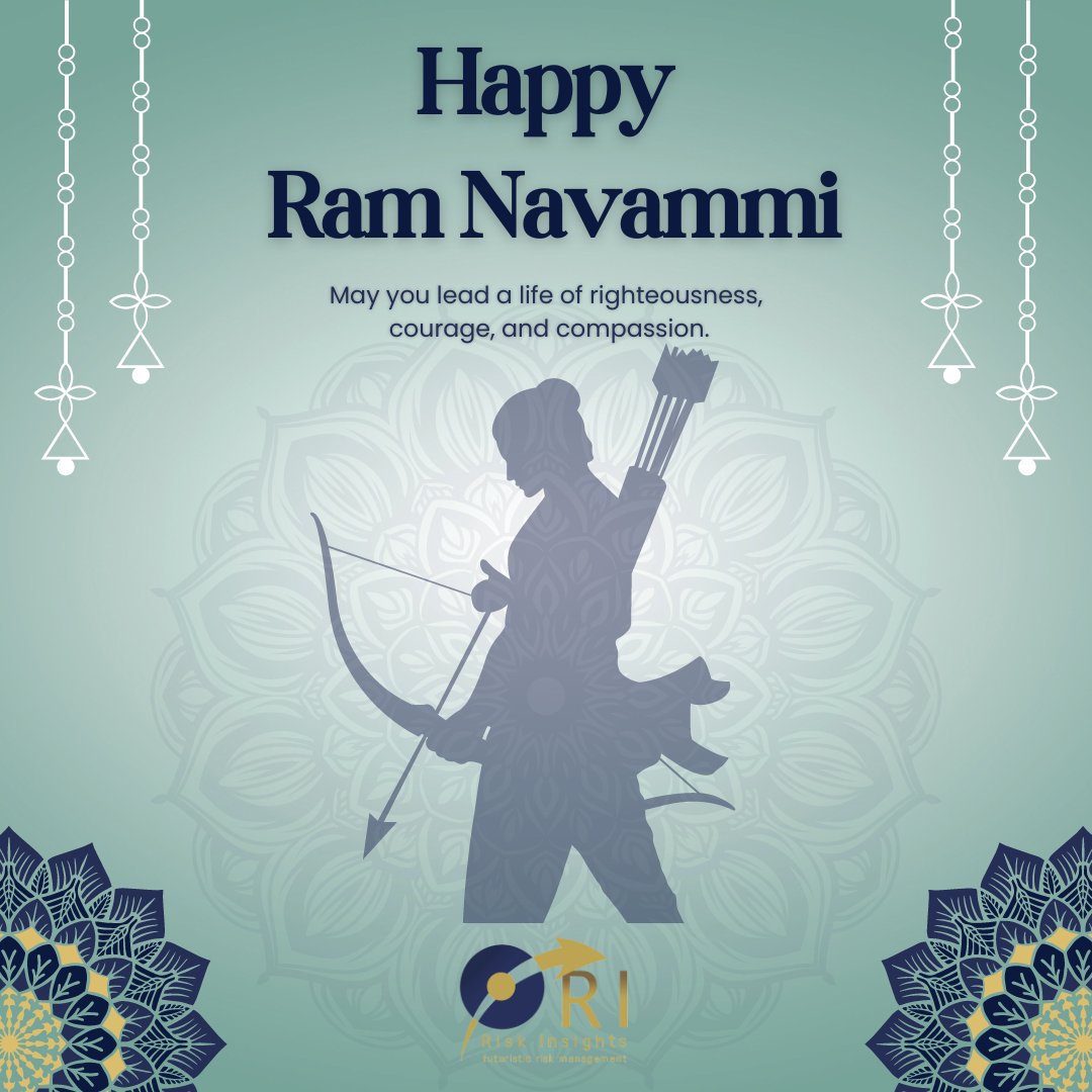 esggps's tweet image. Wishing a joyous and blessed Ram Navami to all who celebrate! May this day fill your life with peace, happiness, and prosperity. Let&apos;s reflect on the teachings of Lord Rama and strive to emulate his virtues of righteousness, compassion, and courage in our lives.

#RiskInsights