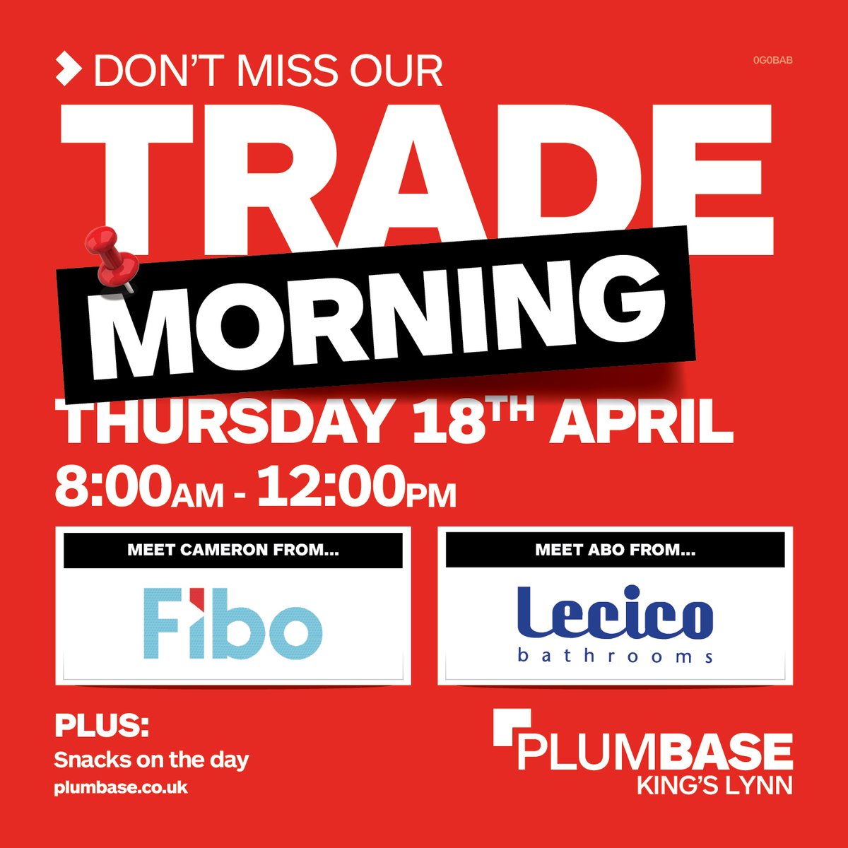 plumbaseuk's tweet photo. 🔴TRADE MORNING Thursday 18th APRIL FROM 8AM 🔴 Plumbase KINGS LYNN
Your Chance to meet Cameron from Fibo UK and Abo from Lecico Bathrooms and find out all about their latest offers and products. 👊

#plumbers #plumbersmerchants #kingslynn https://t.co/Eb0QMDIAH5