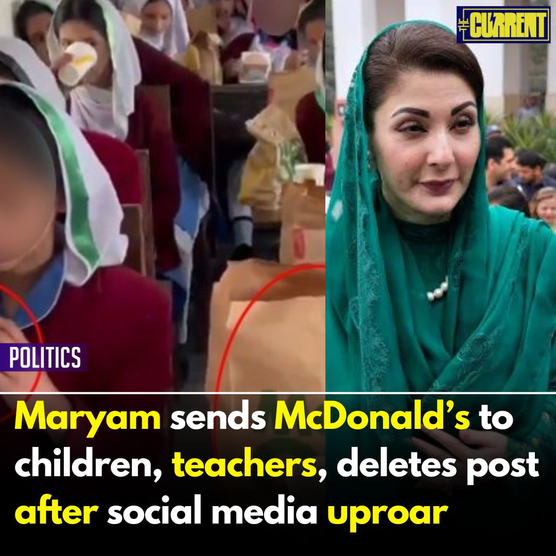 Chief Minister of Punjab Maryam Nawaz got into trouble when Punjab government sent McDonald’s meal bags as a gift to school children in Murree on Tuesday. Read more: thecurrent.pk/maryam-nawaz-c… #TheCurrent