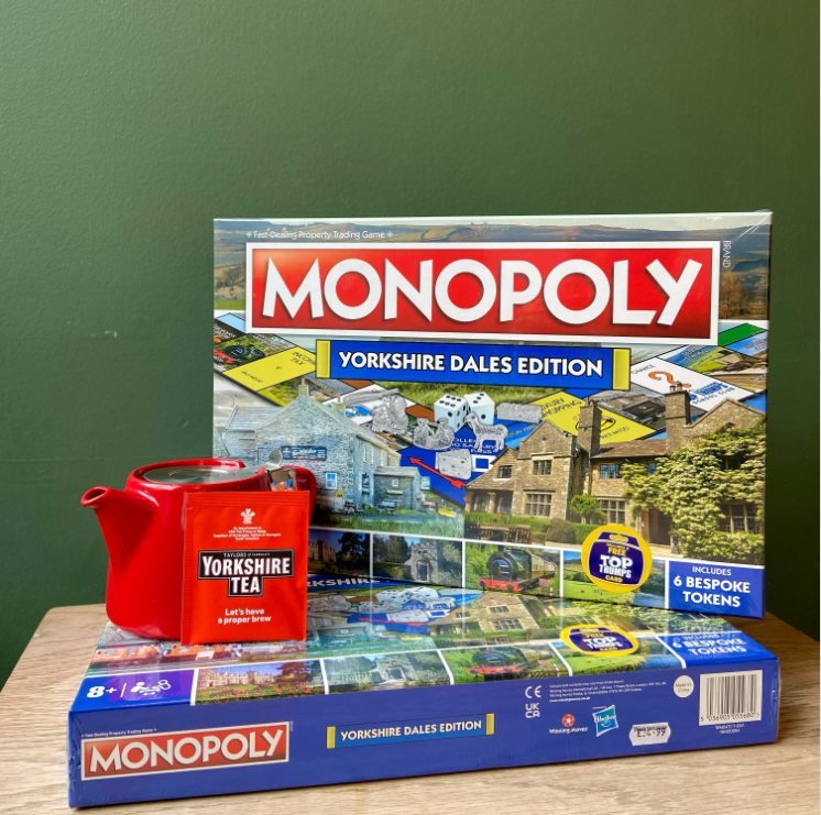 Fancy playing a game based on the greatest county going?👀 This Monopoly Yorkshire Dales edition will take you through the hills and peaks as you build your Yorkshire empire! 🎲 Pick yours up today at #waterstonessheffield👌 #waterstones #sheffield #orchardsquare