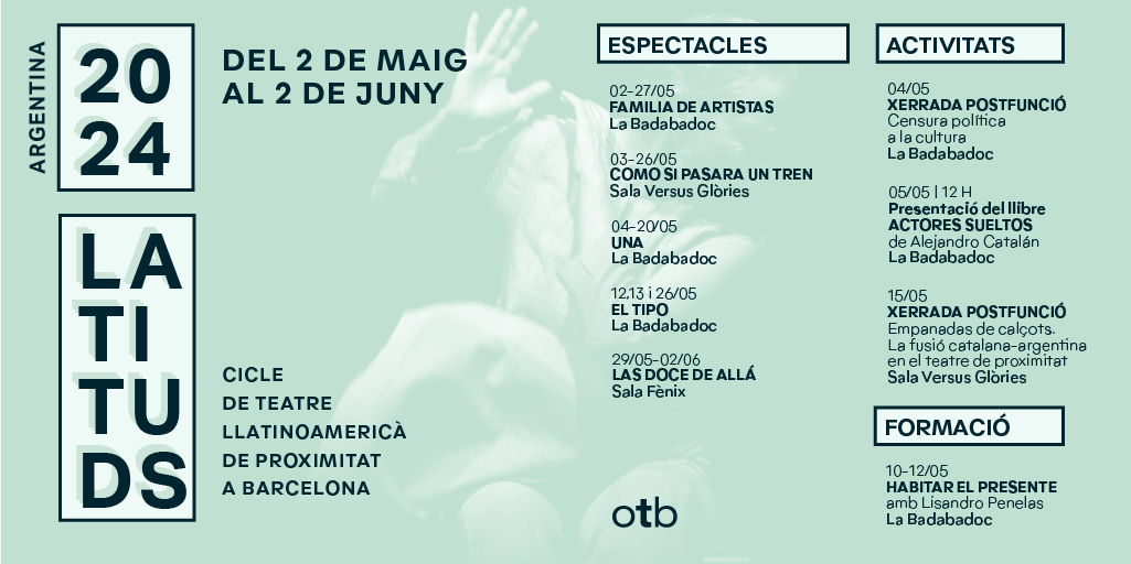 🗺️ Aquest mes de maig podràs veure el millor teatre alternatiu argentí al #CicleLATITUDS que celebrem a tres sales de proximitat #OTB: la @salaversus_gl, la @salafenix i @LaBadabadoc. ℹ️ onelteatrebatega.cat/ca/cicle-latit…