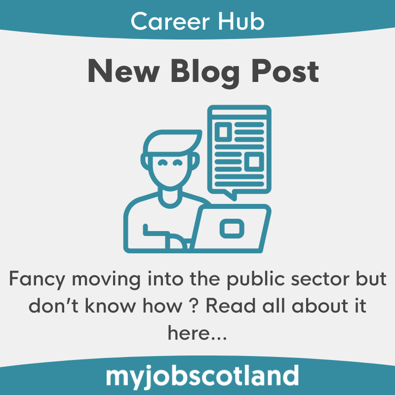 Working in the public sector is really rewarding! If you are looking to move into this sector but have no idea where to start have a read of the latest Career Hub blog Post. Follow the link in our bio for more information. #careerhub #newblogpost #myjobscotland