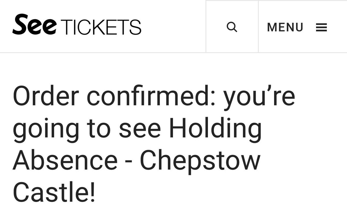 well looks like i’m going to see holding absence play a castle in wales