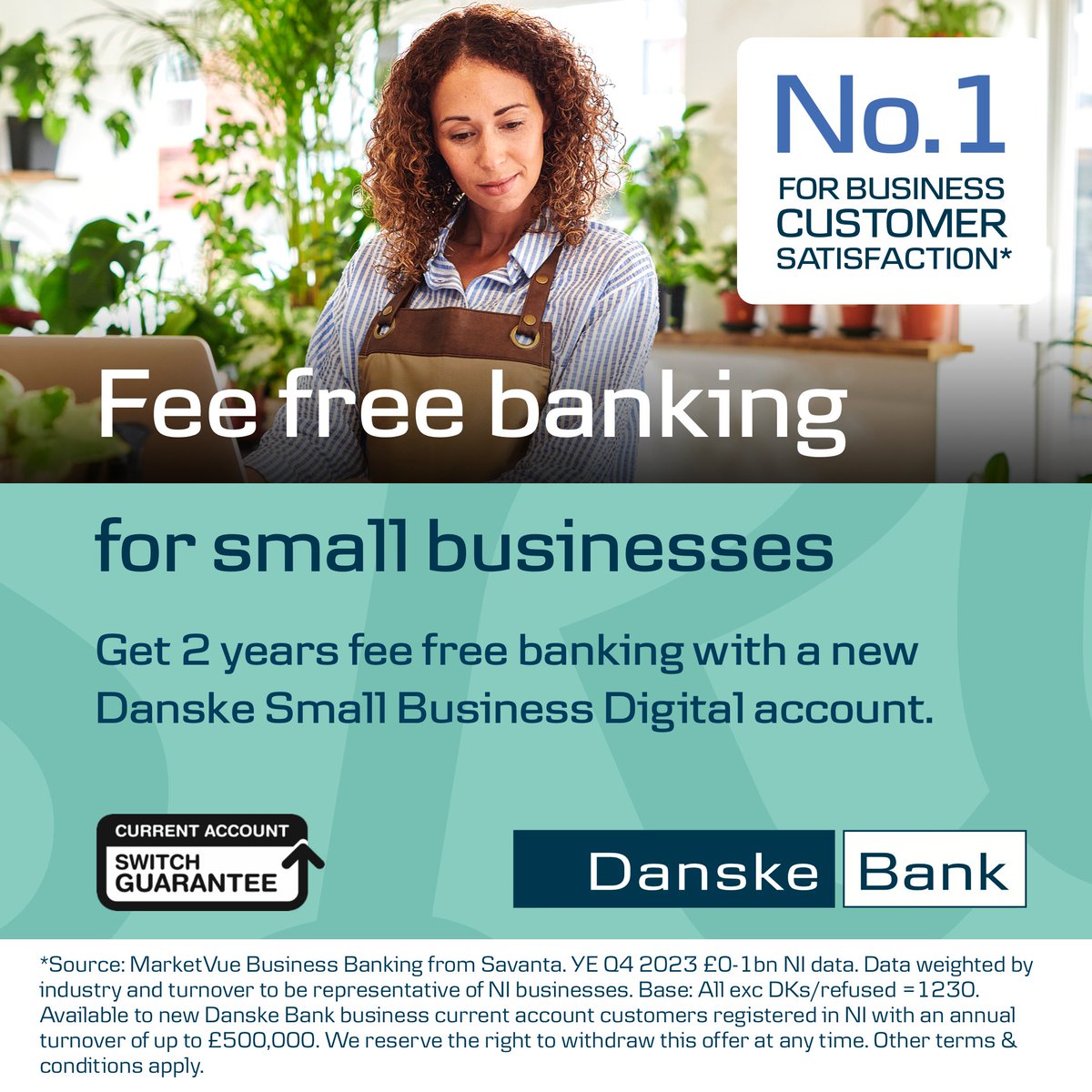 We think business banking should be simple.

Open a new Danske Small Business Digital account and you can get:
✅2 years fee free business banking
✅Fast, simple banking with our Mobile Business app
✅Local support

T&amp;Cs apply, find out more and apply at danskebank.co.uk/business/produ…