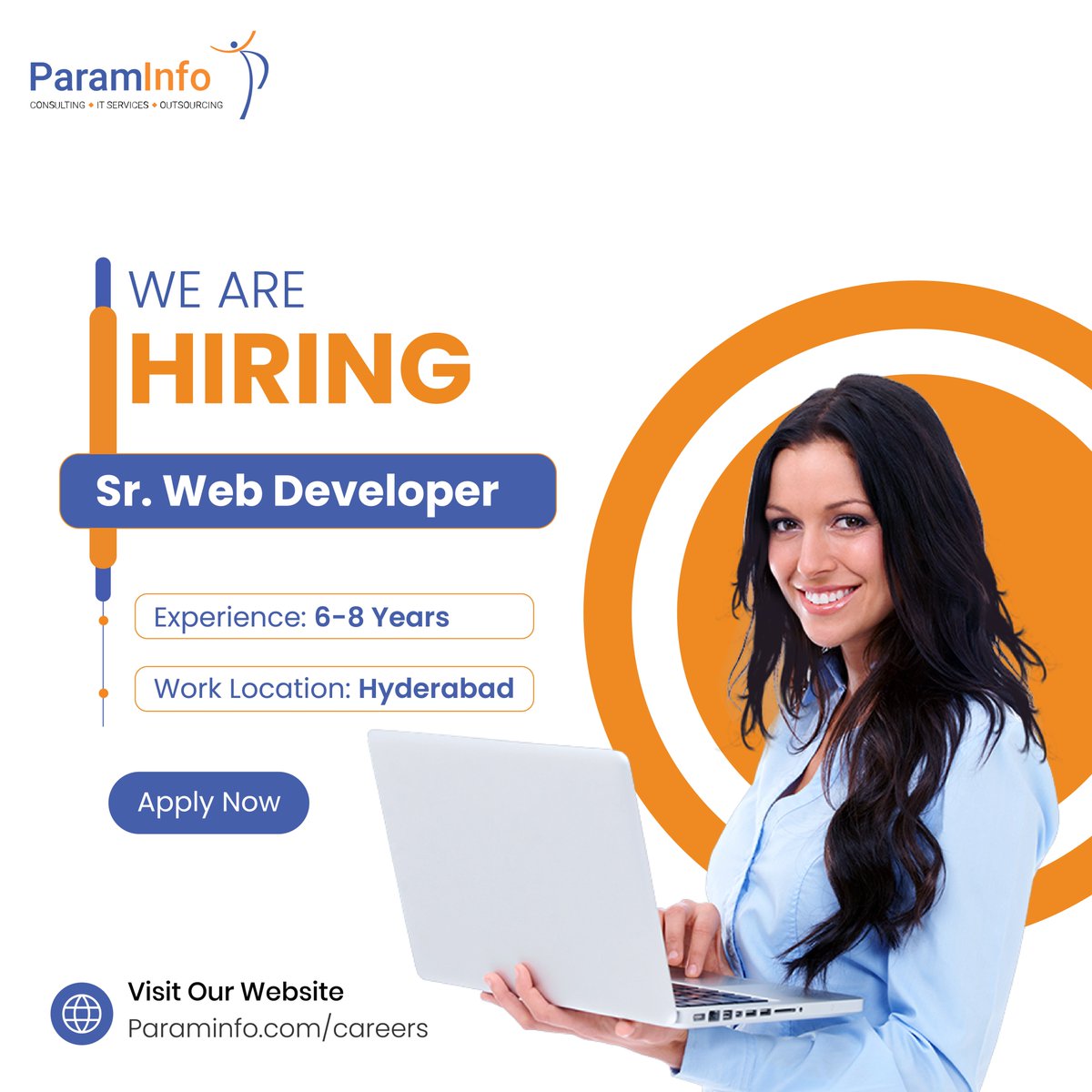 𝐉𝐨𝐛 𝐓𝐢𝐭𝐥𝐞: Sr. Web Developer 📢
𝐀𝐩𝐩𝐥𝐲 𝐍𝐨𝐰: bit.ly/3W0PSdU 👈
𝐄𝐱𝐩𝐞𝐫𝐢𝐞𝐧𝐜𝐞: 6 -8 Years
𝐋𝐨𝐜𝐚𝐭𝐢𝐨𝐧: Hyderabad, India

#Applynow #indiajobs #Hyderabad #srWebDeveloper #ReactJS #nextjs #typescript #debugging #agile #Redux #recruitment #paraminfo