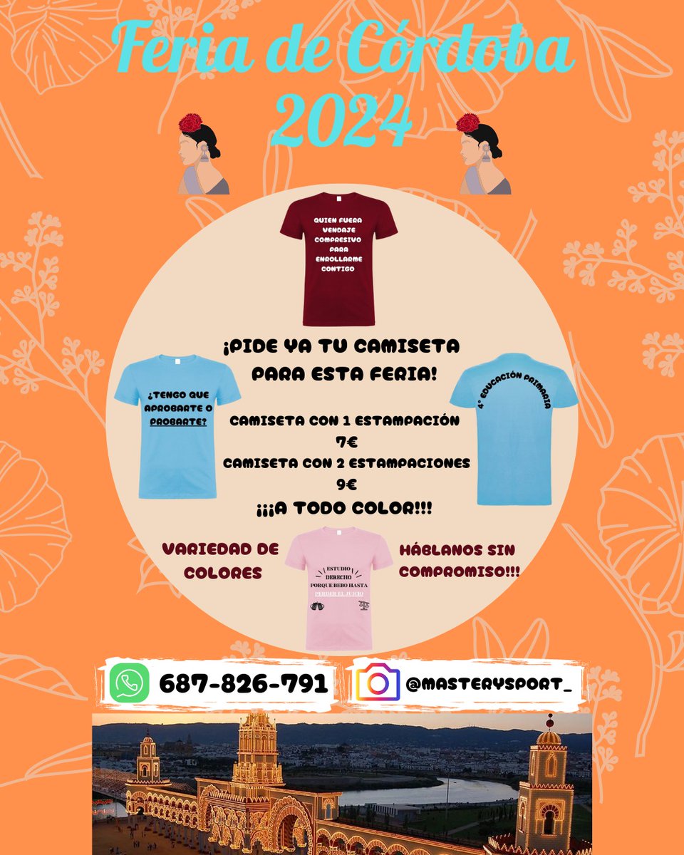 rafa7235's tweet photo. ¿Aún no tienes tu camiseta para la Feria de Córdoba?

Pues no esperes más‼️ https://t.co/1elxhqBWft