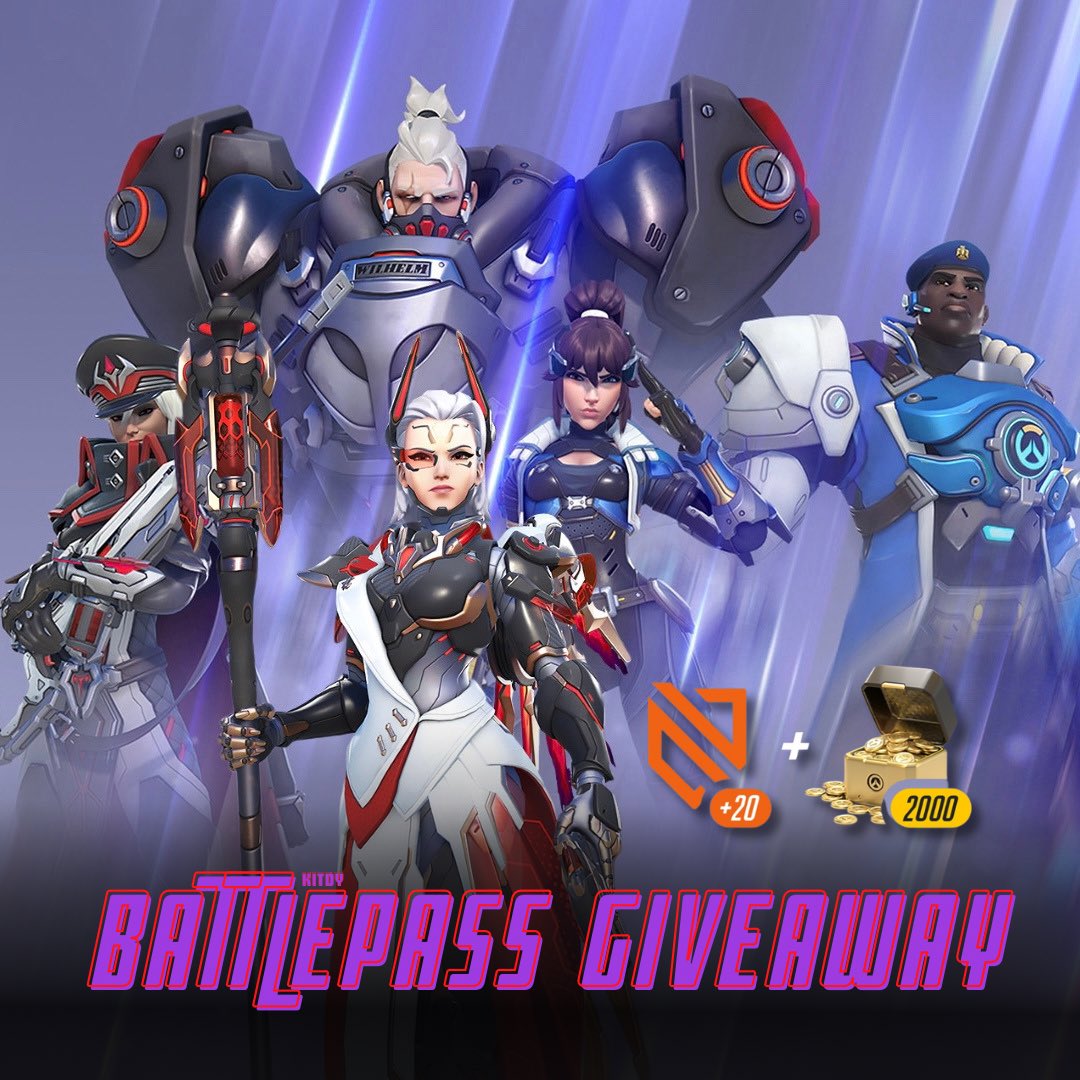 itskitdy's tweet photo. ULTIMATE BUNDLE GIVEAWAY!
#Overwatch2 S10 BATTLEPASS

Extra skins, coins and tier skips!
Provided by @PlayOverwatch 💜

1️⃣ Follow @itskitdy 
2️⃣ Retweet this post!
3️⃣ Comment your favorite hero!

🥳 Ends Friday April 19th! https://t.co/2jEcsDy6A4