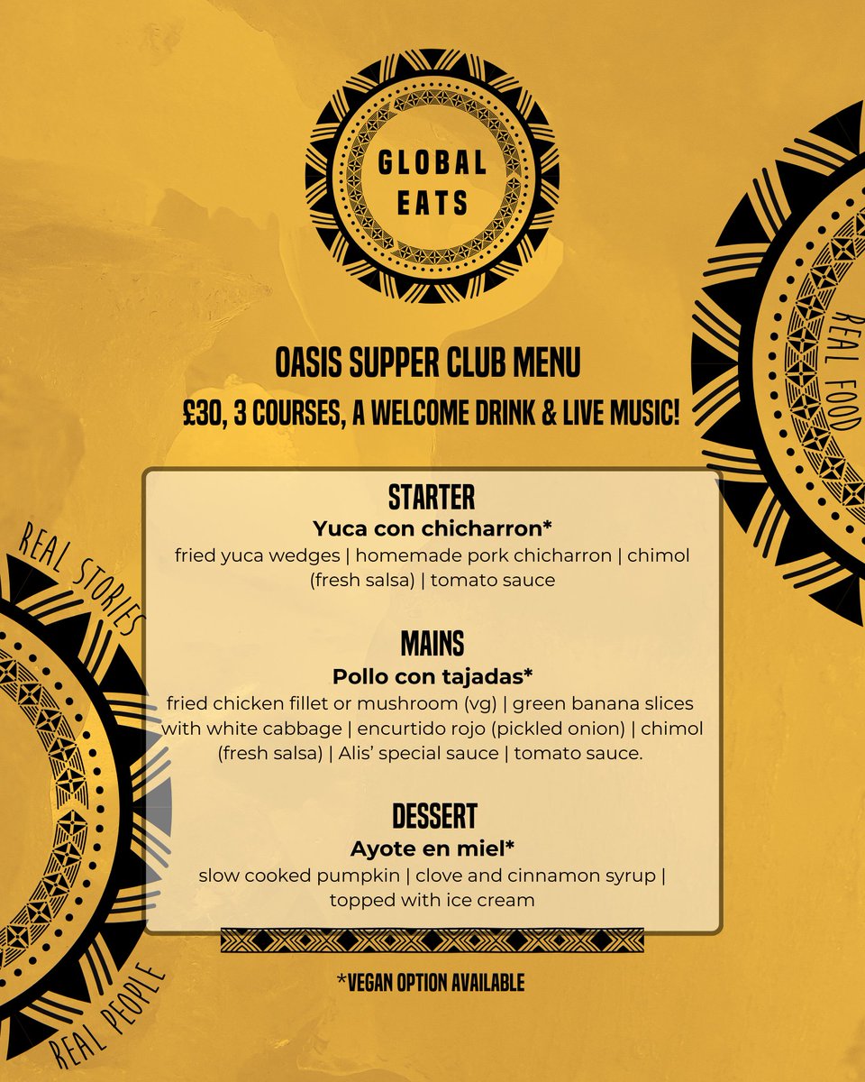 Only a few days left to book your tickets to our Honduran supper club! ⏰ 25th April, 7pm 📍Oasis, Cardiff Eat yummy food and support our work! Tickets on our website! 👇 oasiscardiff.org/Event/global-e…