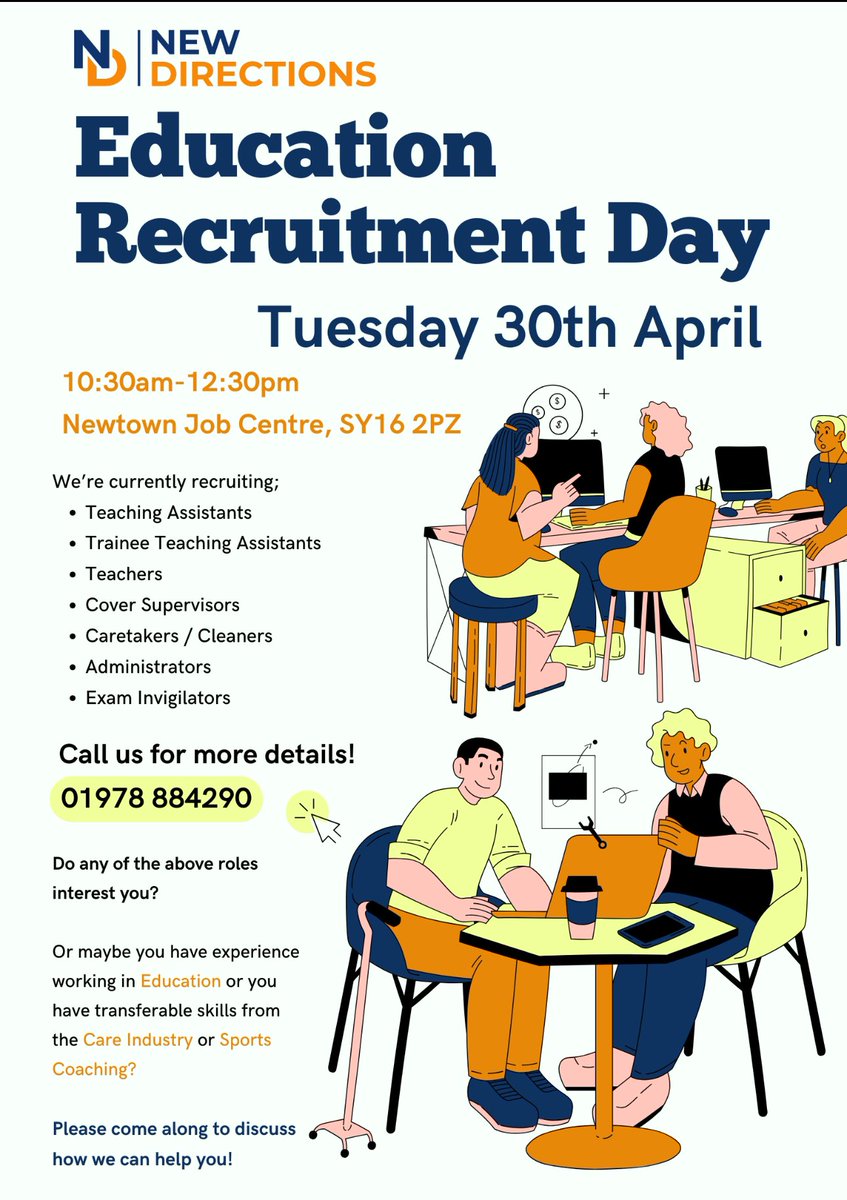 Recruitment Day 

#Newtown #Powys #schools #vacancies #schools