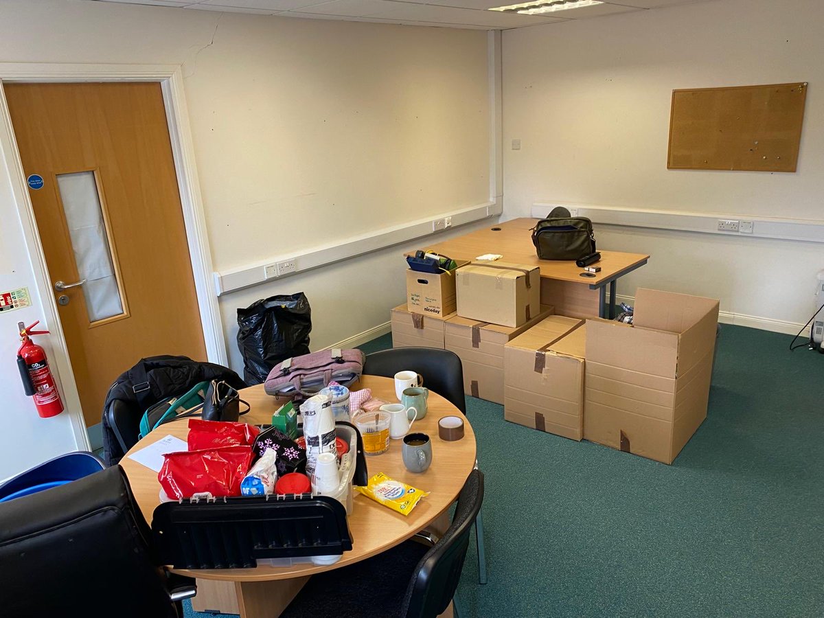 arcnidirector's tweet photo. @arcni is packed and ready to move to our new home, McSweeny Centre on Henry Place @ashtoncommtrust. Massive thanks to all @caringbreaks for their huge support to us as a team. #excited #movingoffice #newhome https://t.co/NZ1hQhNu4F