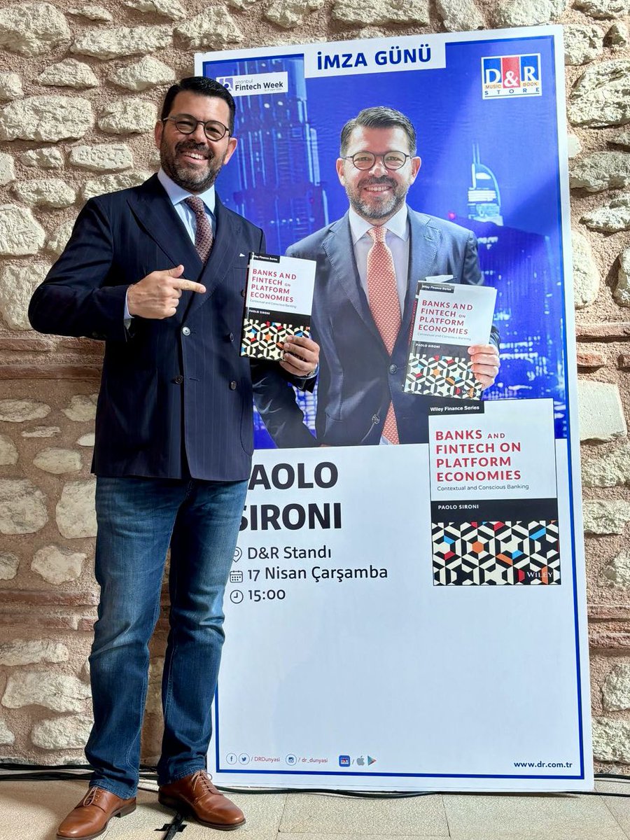 🔥 All is ready at Istanbul Fintech Week for the 100 books signing of Amazon bestseller “Banks and Fintech on Platform Economies”. ⏰ 14:30-15:30 You can order your copy with this if not at @istfintechweek today 📕 amazon.com/dp/B09LSPG7K5