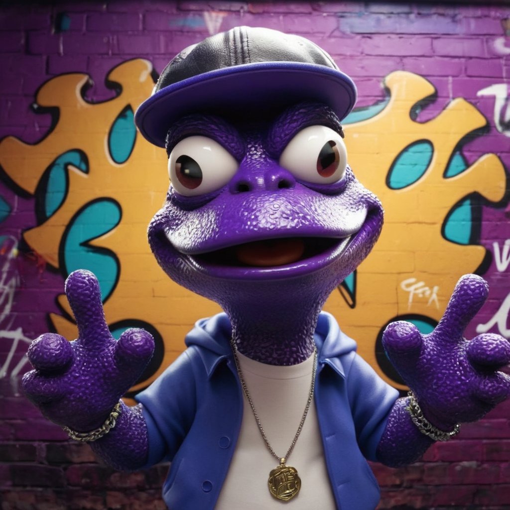 Gmonad💜Get ready for a rap battle for the ages!  Three purple creatures with mad skills are about to drop some fire🔥 #monad #rapbattle @monad_xyz