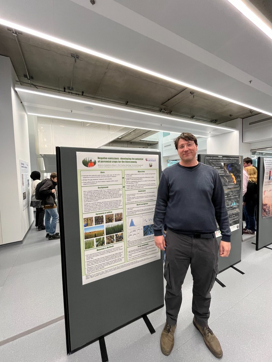 Antonio Castellano Albors shares his poster on - 'Negative emissions: Developing the potential of perennial crops for the bioeconomy' #SBSPGR24