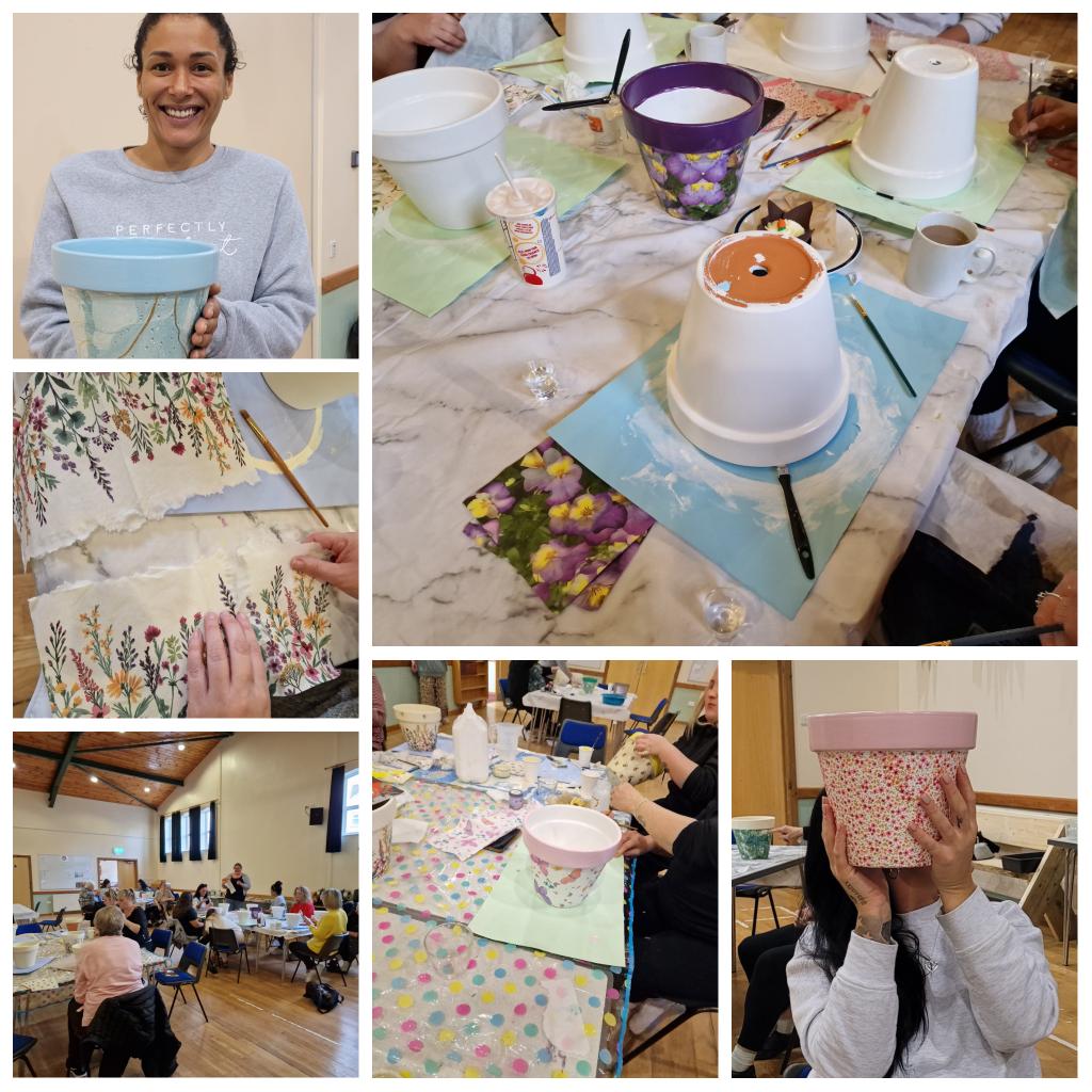 We had a fantastic evening of creativity and made these wonderful flower pots. Great to see everyone sharing ideas, helping each other and admiring the finished creations.  <a href="/TBCGloucester/">TBC Gloucester</a>