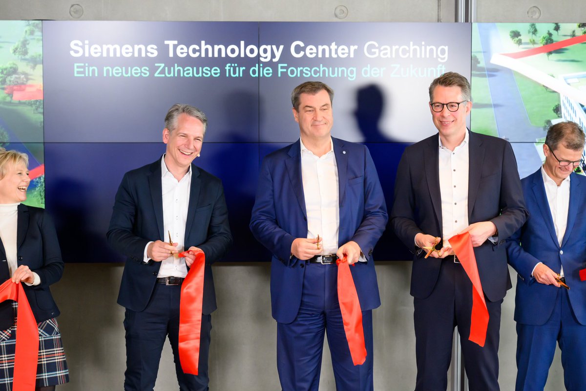 It‘s a match: Startschuss für das neue #Siemens Technology Center in Garching bei #München gemeinsam mit @MarkusBlume. Siemens, die @TU_Muenchen und der Freistaat Bayern sind ein unschlagbares #Hightech-Trio. Siemens investiert hier über 100 Millionen Euro ohne staatliche…