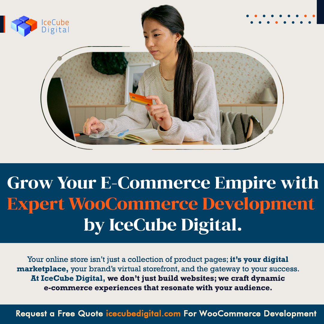 Icecubedigital's tweet image. Unlock Your E-Commerce Potential with IceCube Digital’s WooCommerce Development Services!

At IceCube Digital, we don’t just build websites; we craft dynamic e-commerce experiences that resonate with your audience.

#icecubedigital #WooCommerceMagic #ecommercesuccesstips