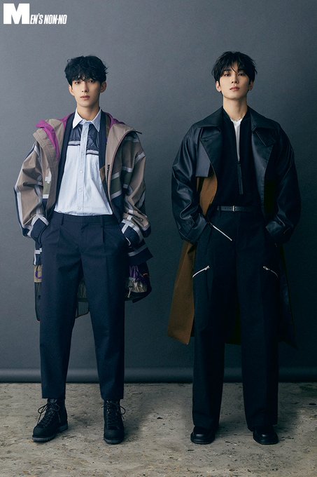 Wonwoo and DK of SEVENTEEN for MEN'S NON-NO Japan May issue.