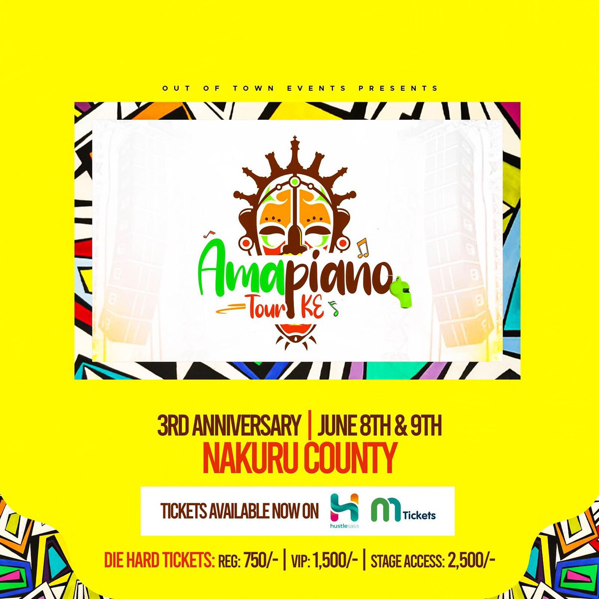 AMAPIANO TOUR 3rd Anniversary on 8th and 9th June in Nakuru. Larry Coachella 2024 JKIA Dubai #BuildingLIVESScholarship Adopt A Student Manchester City Real Madrid Arsenal Bayern Munich Nick Odhiambo Buy Tickets at 750 Bob Tickets link 👇👇 events.mtickets.com/events/amapian…
