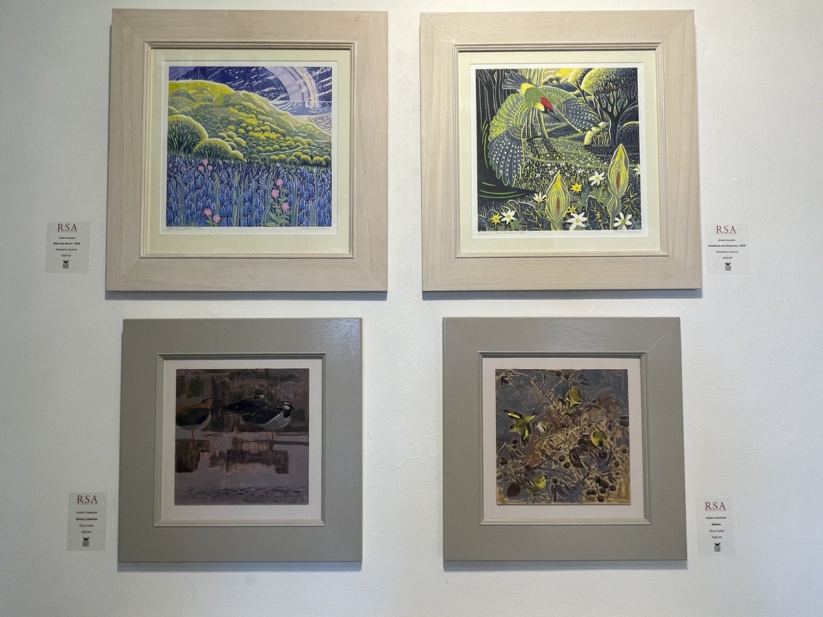ryeartists's tweet photo. The ever popular RSA member Annie Soudain’s reduction linoprints hang above two Robert Greenhalf works in our Spring Exhibition at Rye Art Gallery until May 5th. Perfect day in Rye today for some gallery browsing !
#ryeartists #robertgreenhalf @anniesoudain #linoprints https://t.co/FlT3xLGYAm