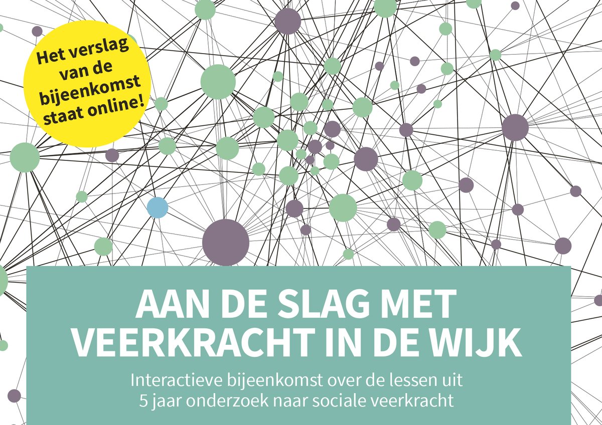 “SOCIALE VEERKRACHT MAAK JE NIET, DAT ZAAI JE.”
Het verslag van de bijeenkomst ‘Aan de slag met veerkracht in de wijk’ staat online. shorturl.at/xMR37 De aanleiding voor de bijeenkomst is de monitor Veerkracht in BoTu. Download de monitor: shorturl.at/iwGIV