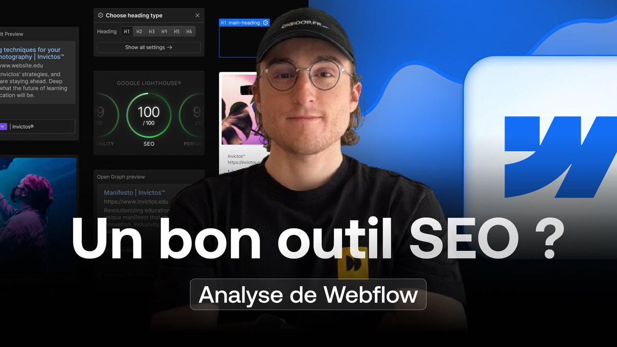 Is @Webflow good for #SEO? Discover our complete #analysis (based on our experience and illustrated by customer cases) in today's #video! 🔗 youtu.be/SBKMzK72DO0 🇫🇷 Video in French 🇺🇸 With English Subtitles
