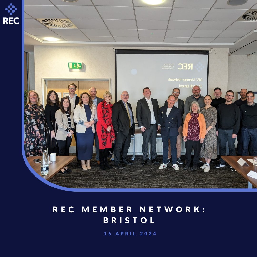 Reflecting on an exceptional #RECMemberNetwork event in Bristol yesterday! Insightful discussions led by @RECNeil & Account Manager Zack Sebbana covered economic climate, elections & AI. Members left with valuable insights. Next stop, Liverpool! 👉 bit.ly/3Q67SzV