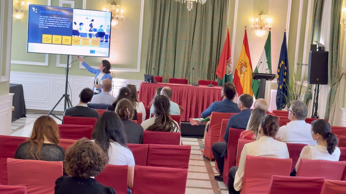 Presentation of #ScalableCities and their activities in the event in #Granada @dipgra @EUSmartCities #GranadaTerritorioSostenible @pocityf