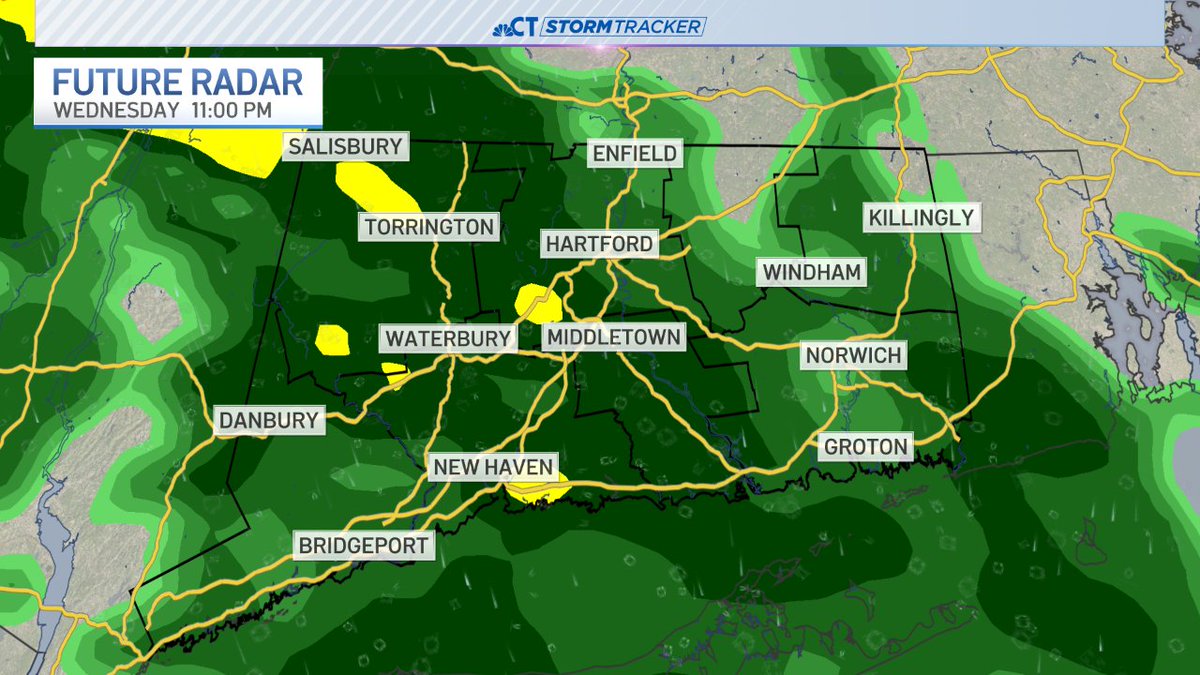 Good morning & Happy Wednesday! Changes are on the way after a few very nice days. Clouds will slowly increase today and showers develop this evening and overnight tonight. Scattered showers, drizzle and fog are in tomorrow's forecast with highs only 47-55.  #aprilweather #NBCCT