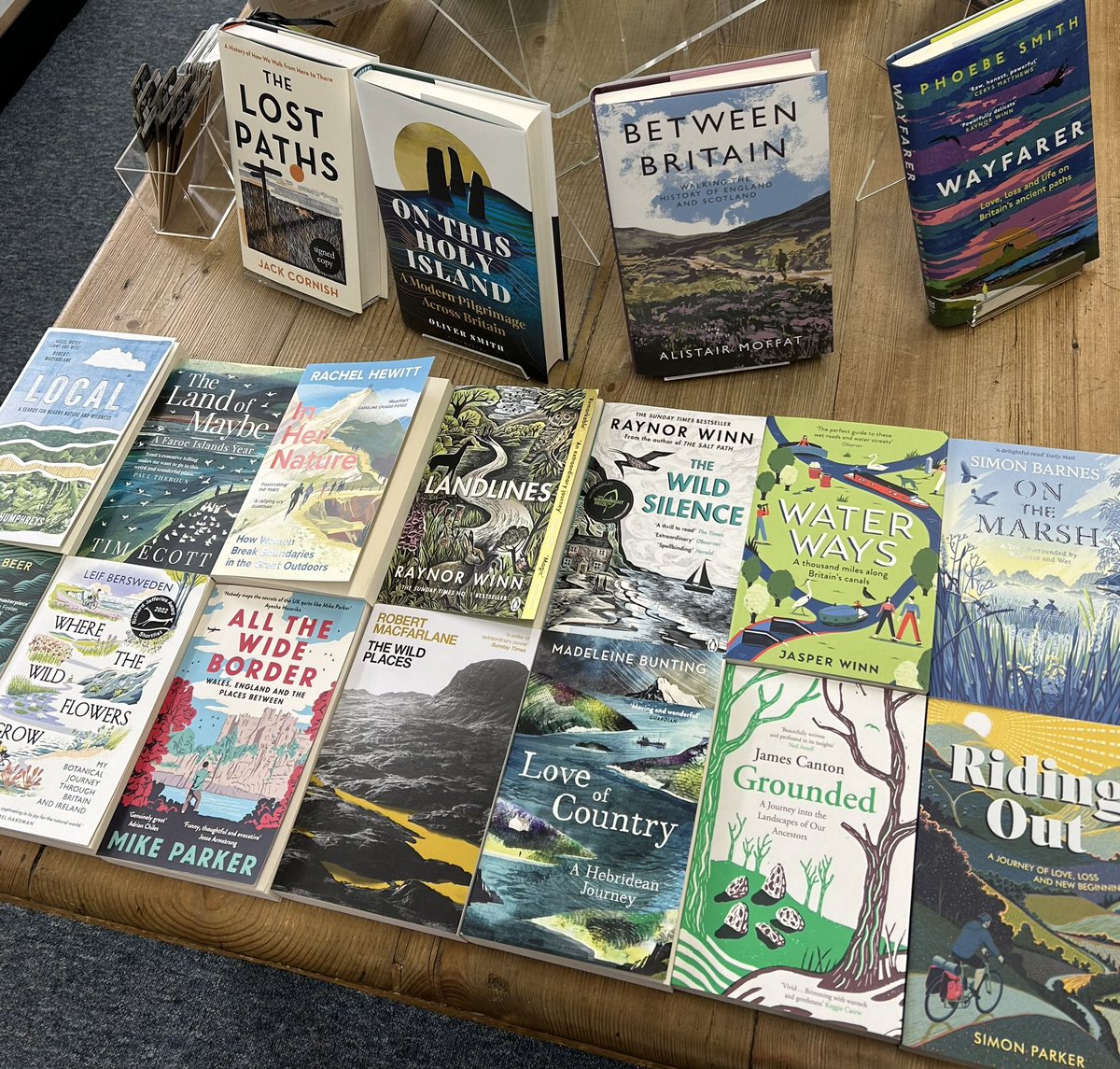 Nature, Biography and Travel books all seem to be very popular in our shop, so we’ve done a display with books that mostly span all three genres 🌳 🚲 @Al_Humphreys @cornish_jack