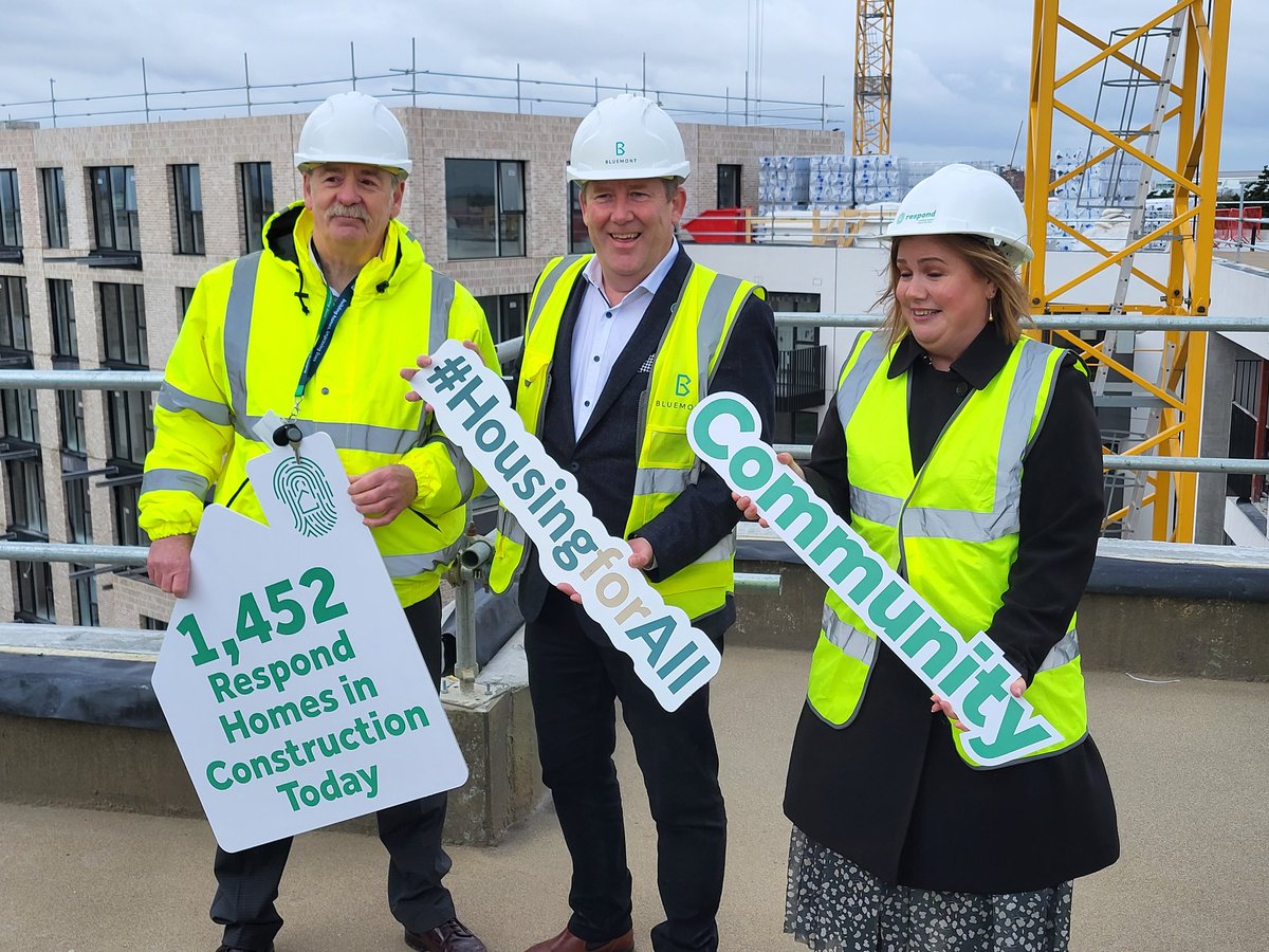 As part of the 397 new social and cost rental homes in construction at the Hole in the Wall Road site in Donaghmede, @RespondHousing have a total of 1,452 homes under construction. #HousingforAll